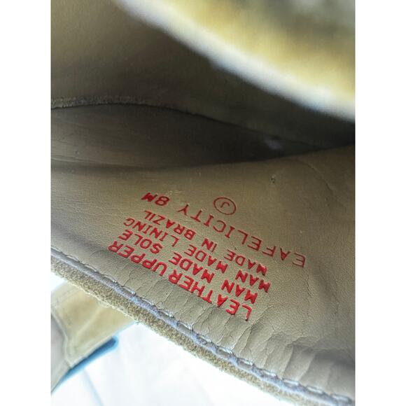 Enzo Angiolini Felicity Vintage Mustard Suede and Wood Heel Mules Size 8 - Picture 12 of 16